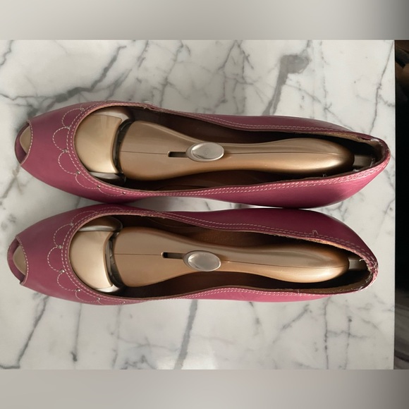 Marc Jacobs Peep Toe Raspberry Pumps Size 11 - Picture 7 of 10